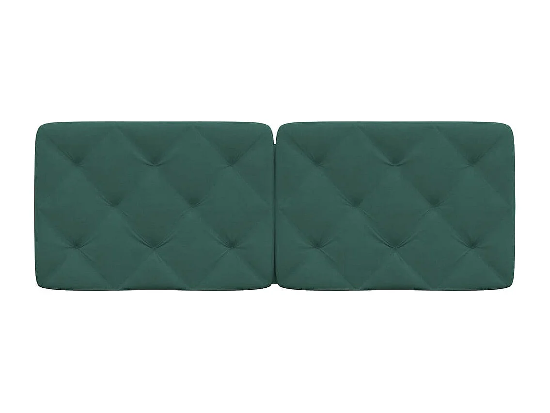 Coussin de tête de lit vert foncé 120cm velours