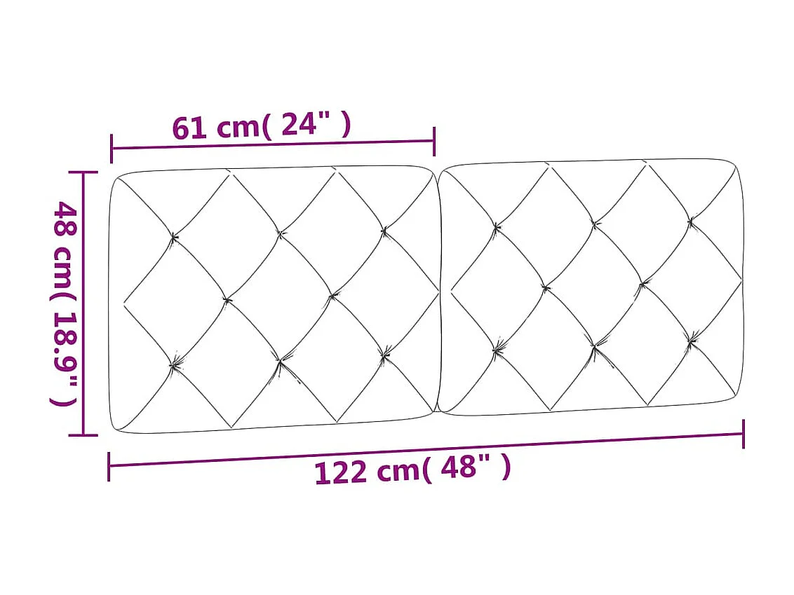 Coussin de tête de lit vert foncé 120cm velours
