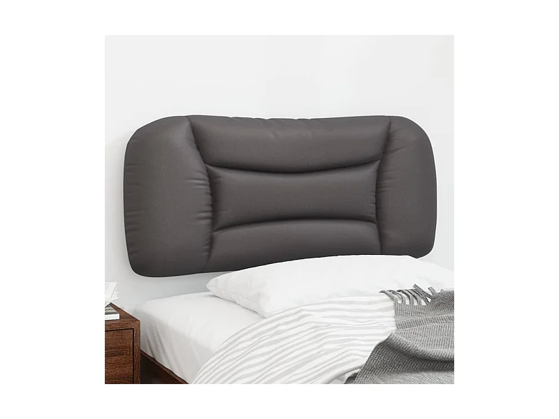 Coussin de tête de lit gris 90cm similicuir