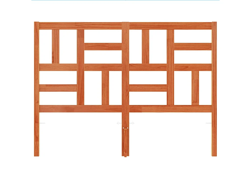 Tête de lit marron 180cm bois massif de pin