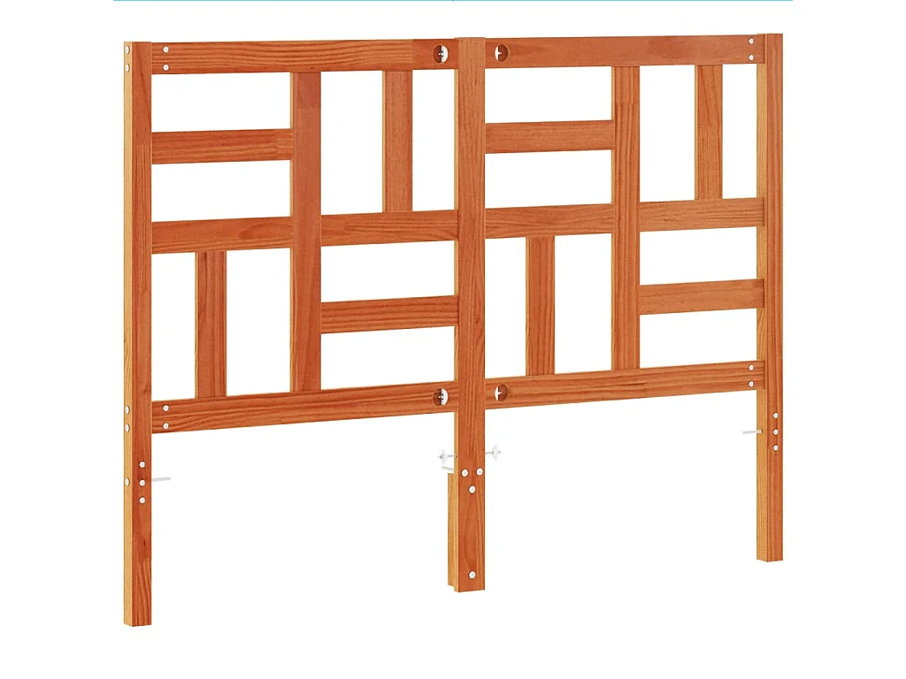 Tête de lit marron 180cm bois massif de pin