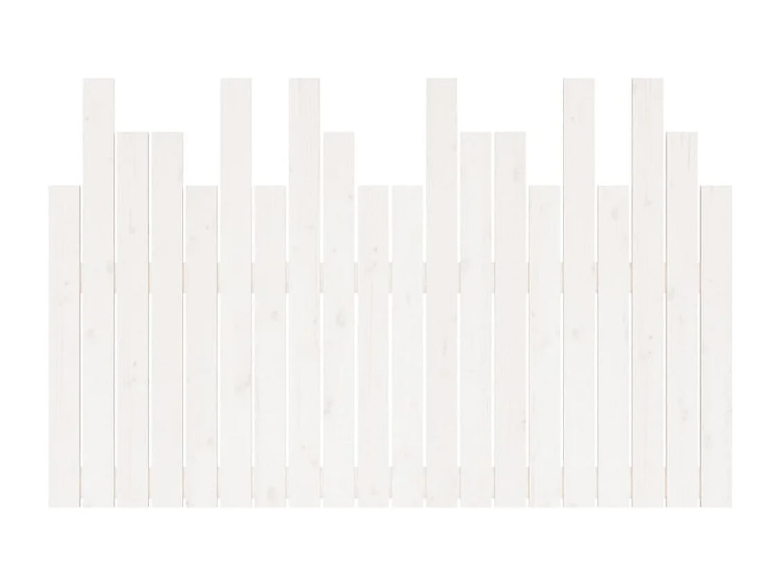 Tête de lit murale Blanc 127,5x3x80 Bois massif de pin