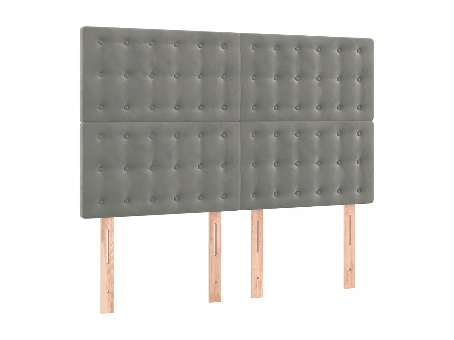 Tête de lit à LED Gris clair 144x5x118-128 Velours