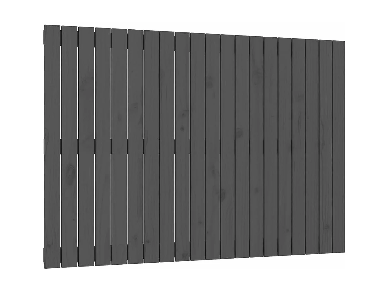 Tête de lit murale Gris 127,5x3x90 Bois massif de pin