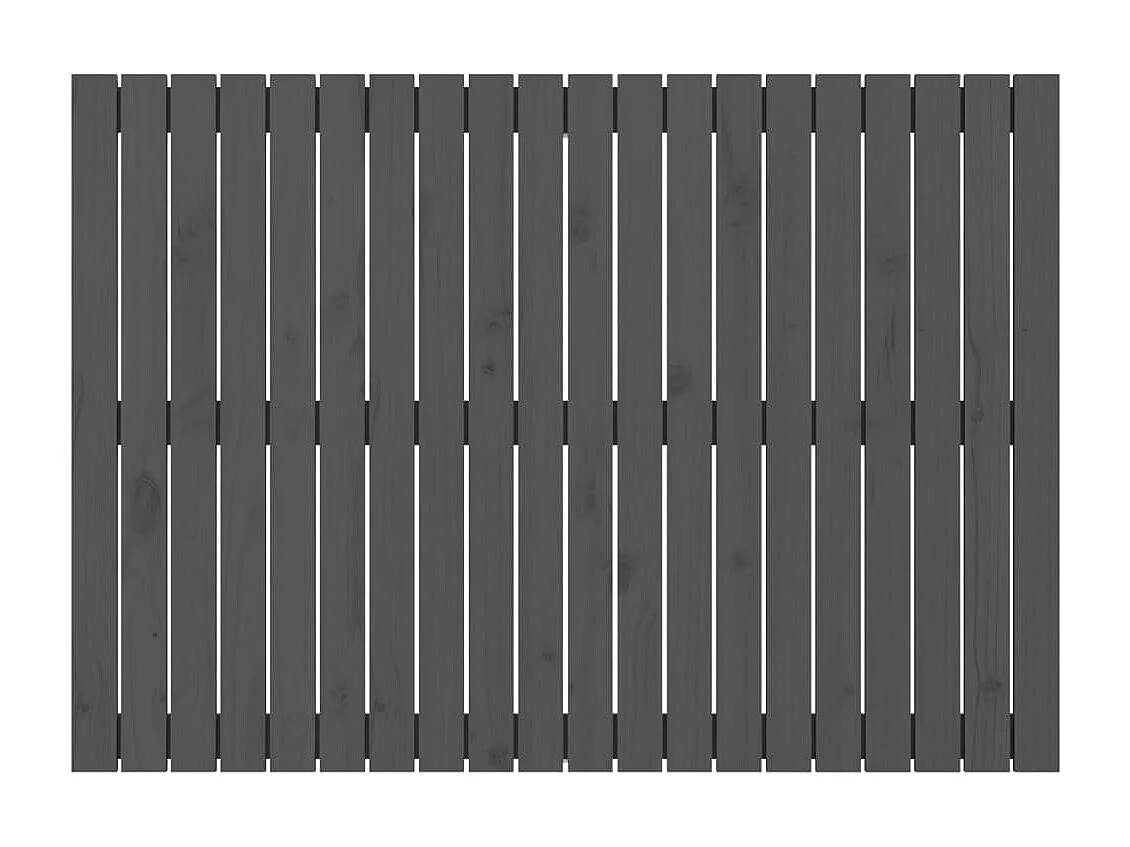 Tête de lit murale Gris 127,5x3x90 Bois massif de pin
