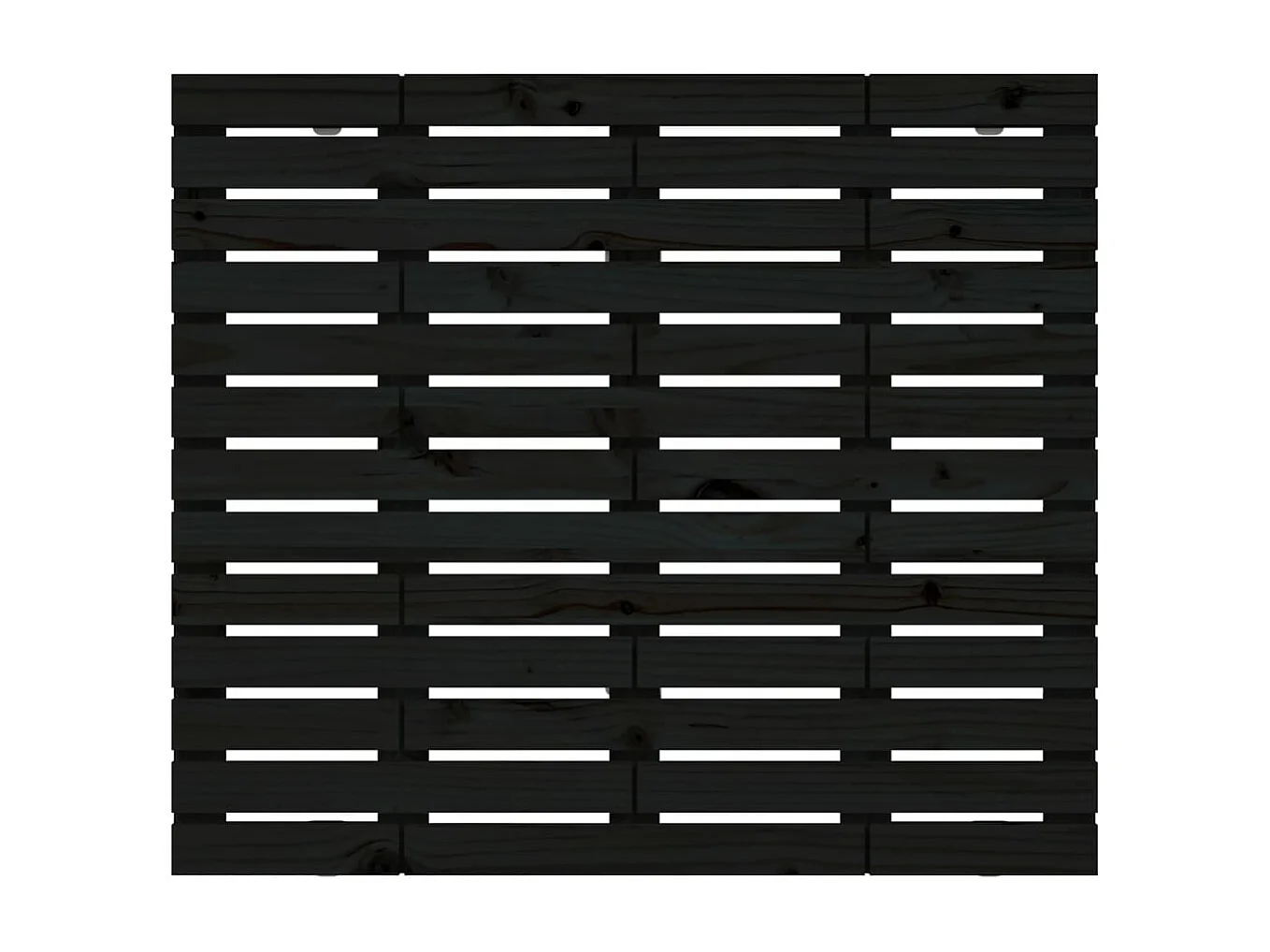 Tête de lit murale Noir 146x3x91,5 Bois massif de pin