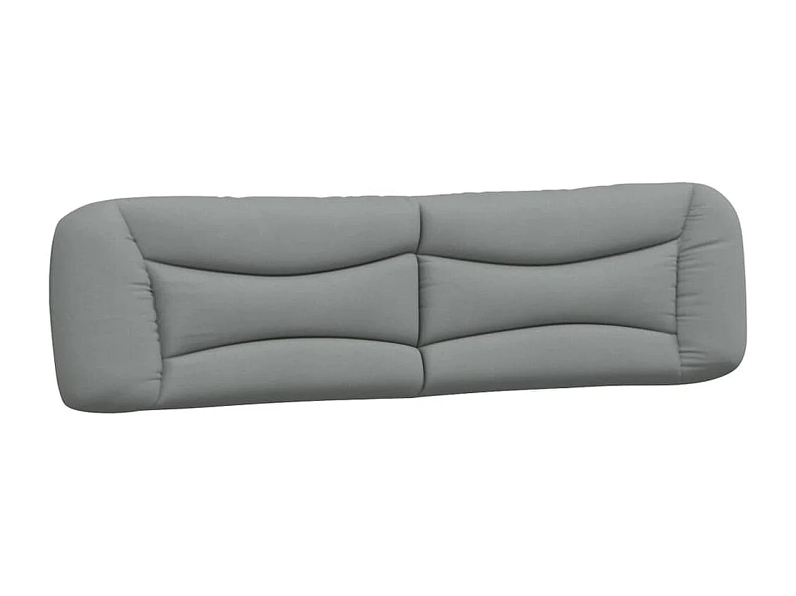 Coussin de tête de lit gris clair 200cm tissu