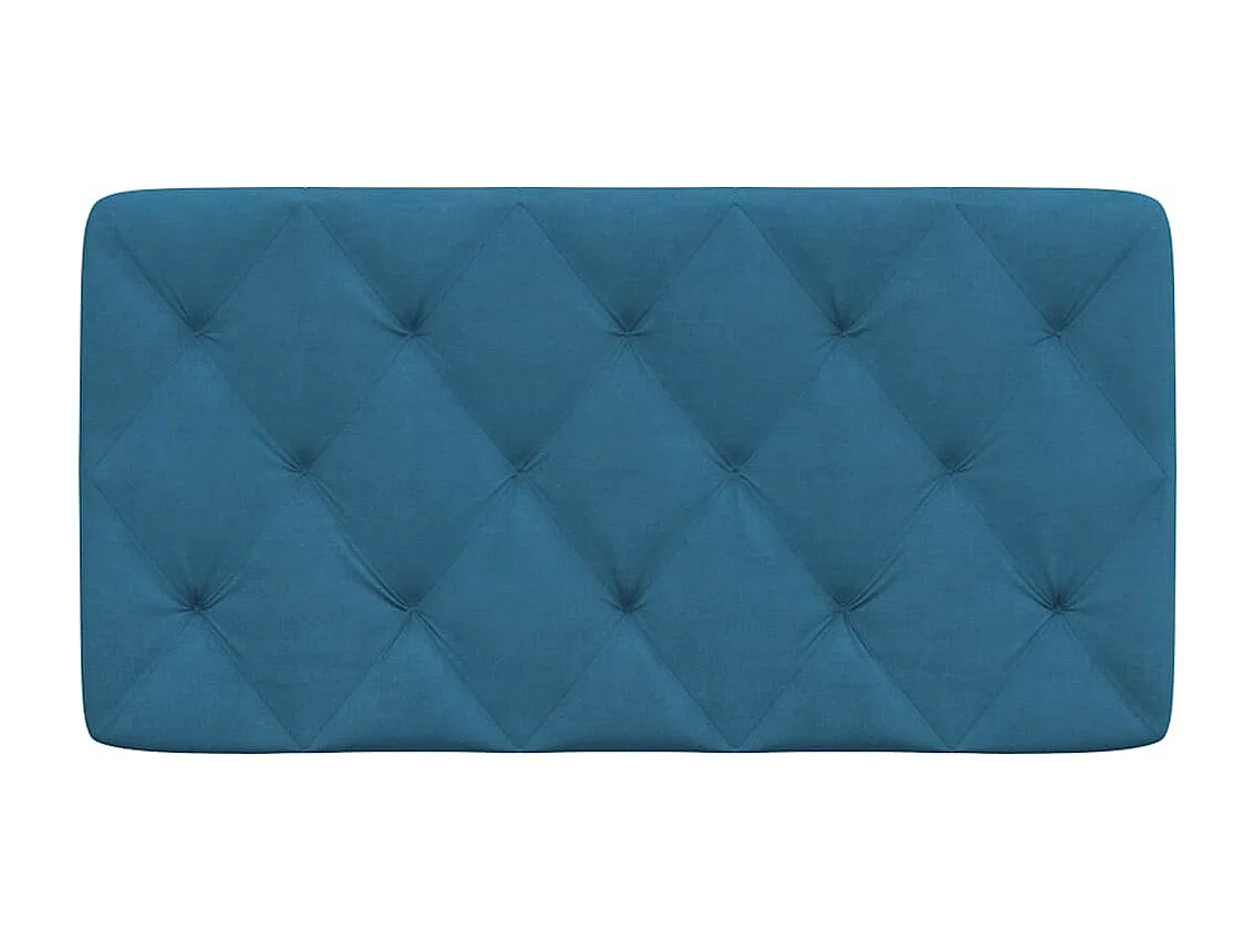 Coussin de tête de lit bleu 100cm velours