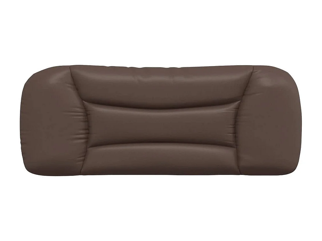 Coussin de tête de lit marron 100cm similicuir