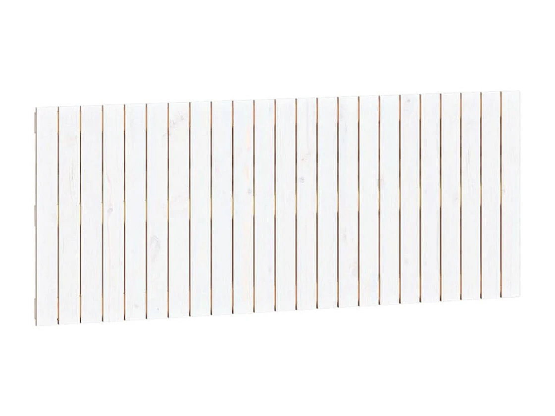 Tête de lit murale Blanc 147x3x60 Bois massif de pin