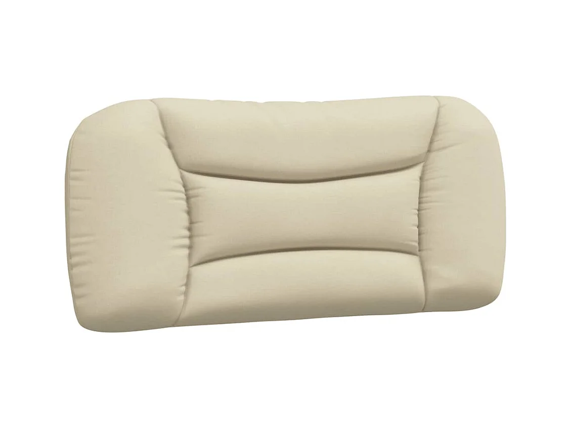 Coussin de tête de lit crème 90cm tissu