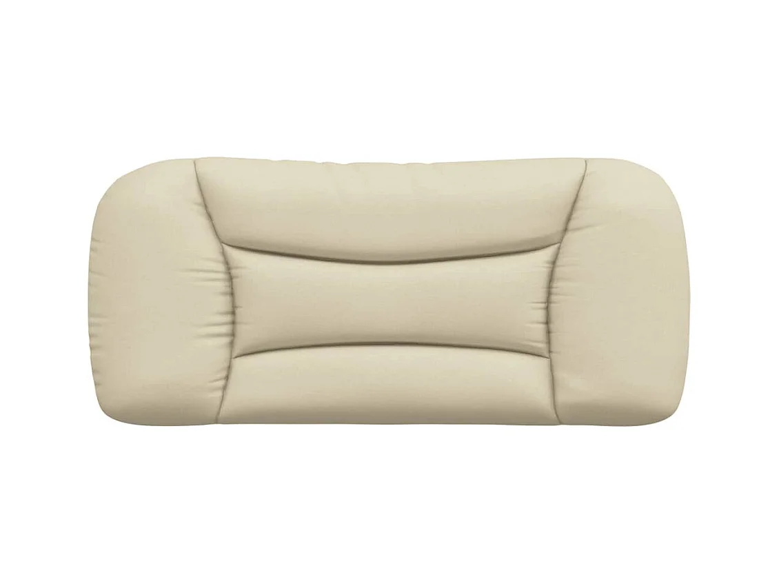 Coussin de tête de lit crème 90cm tissu