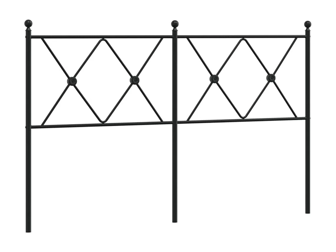 Tête de lit métal noir 137cm