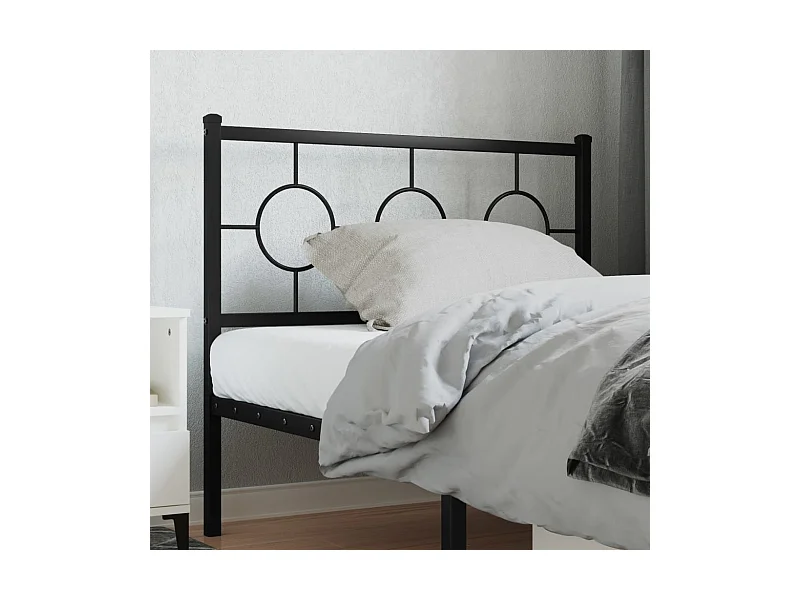 Tête de lit métal noir 100cm