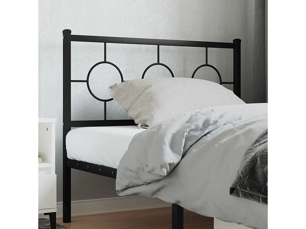 Tête de lit métal noir 100cm