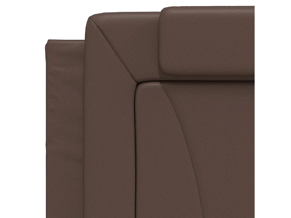 Coussin de tête de lit marron 100cm similicuir