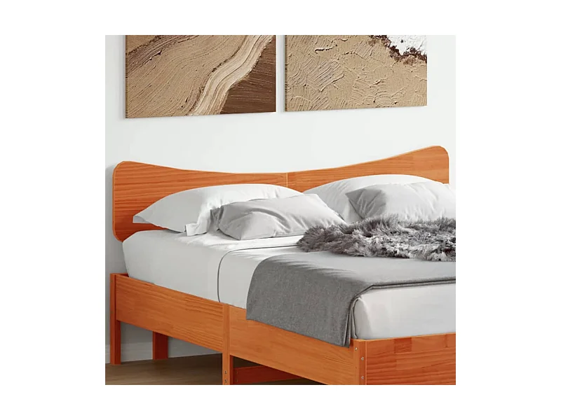 Tête de lit cire marron 160cm bois massif de pin