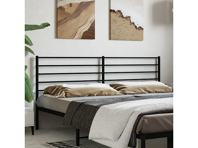 Tête de lit métal noir 180cm