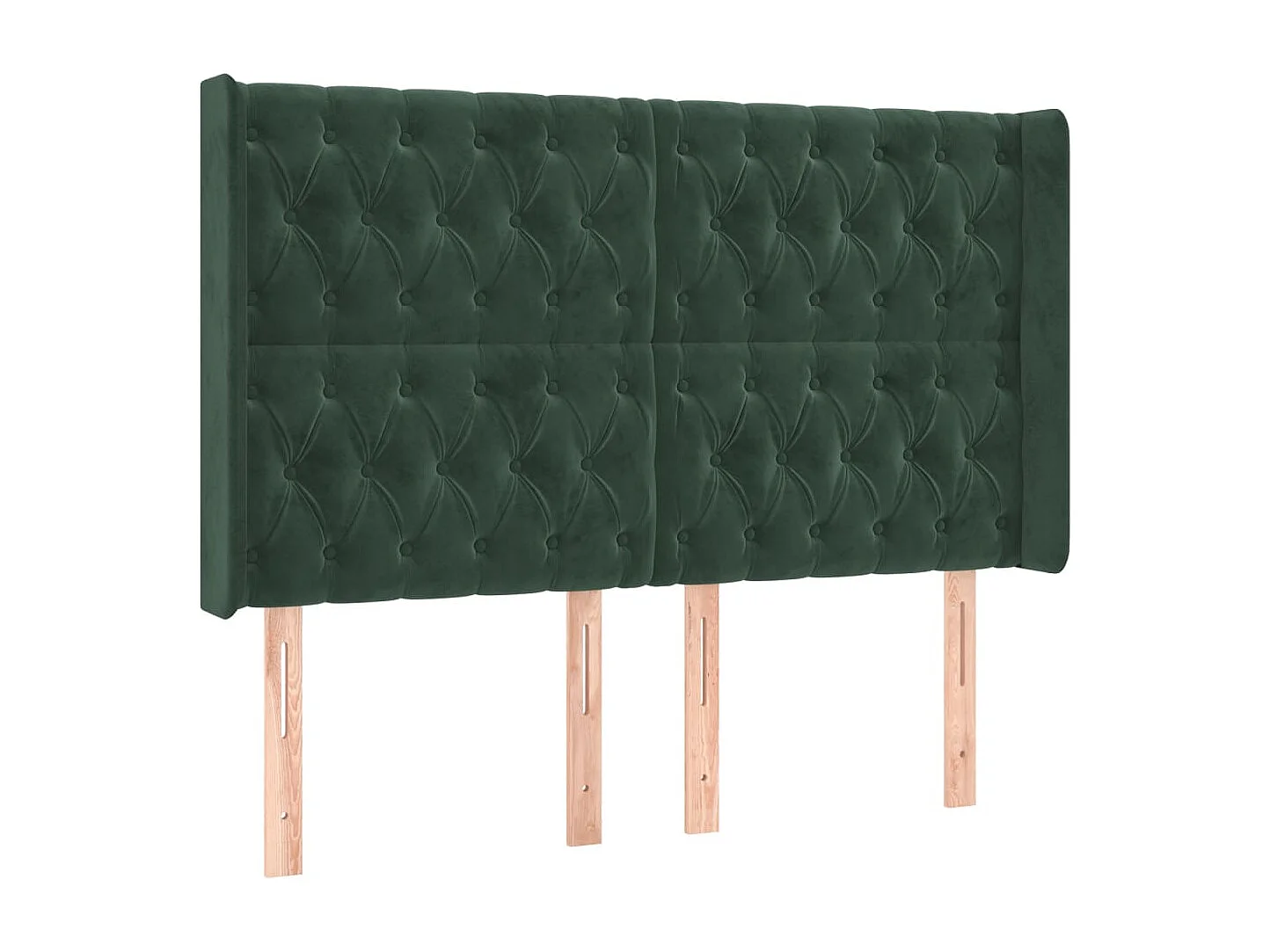 Tête de lit à LED Vert foncé 147x16x118-128 Velours