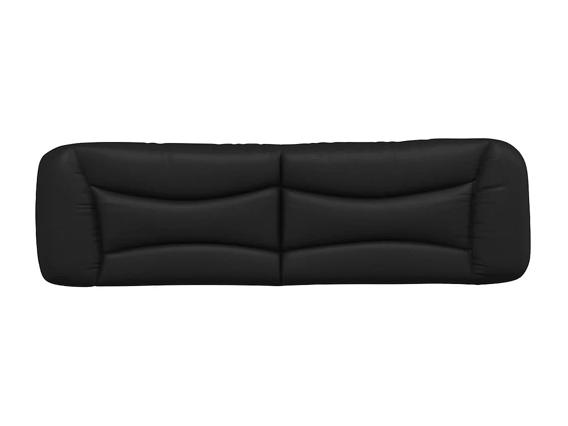 Coussin de tête de lit noir 180cm similicuir
