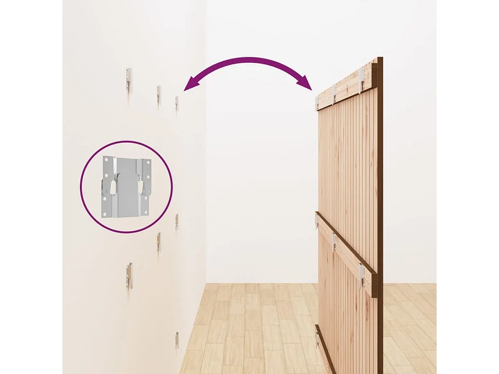 Tête de lit murale Marron miel 166x3x110 Bois massif de pin