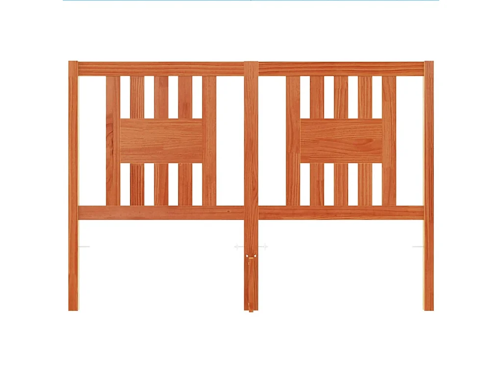 Tête de lit marron 140cm bois massif de pin