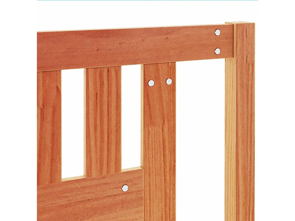 Tête de lit marron 140cm bois massif de pin