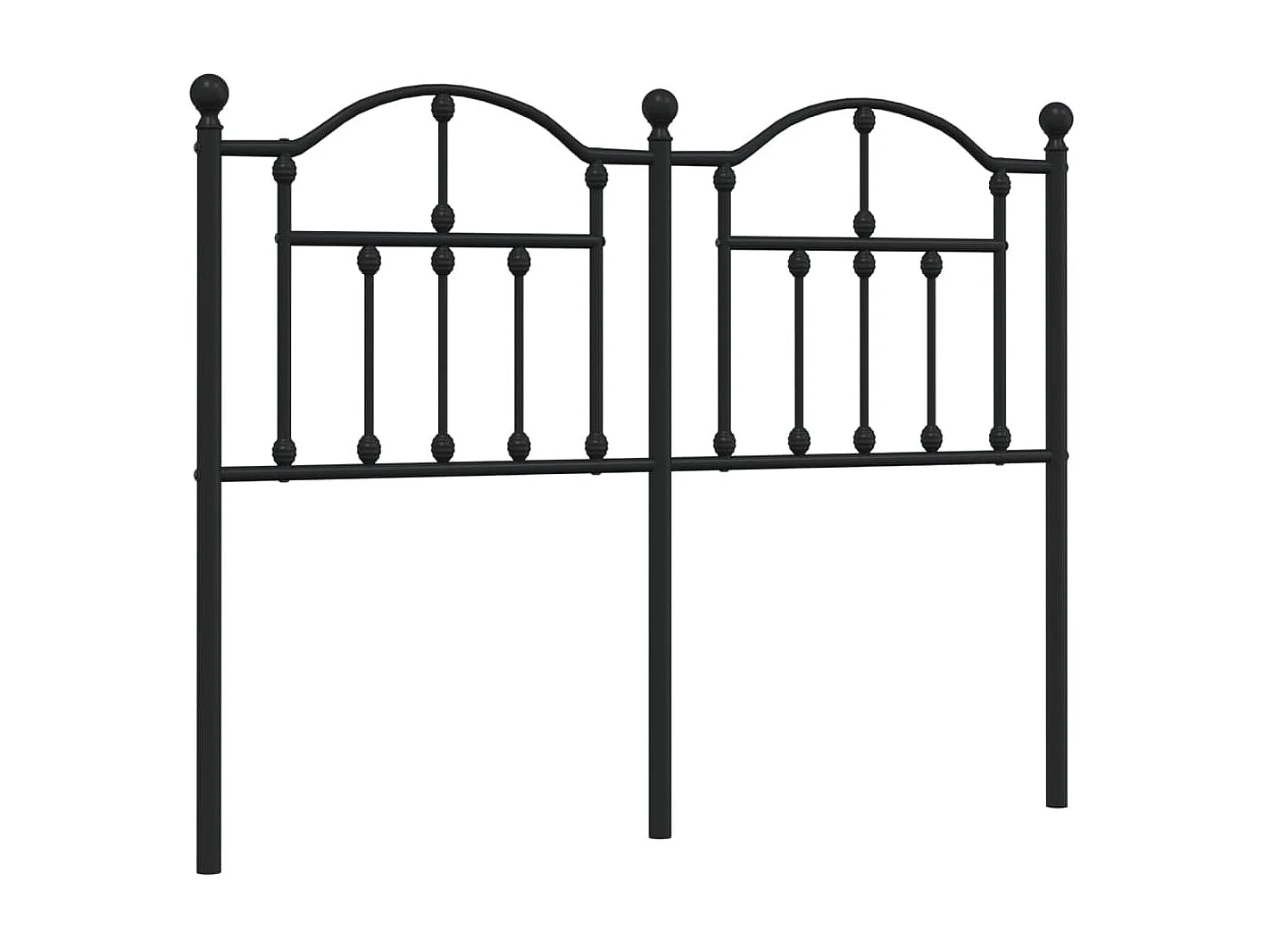 Tête de lit métal noir 120cm