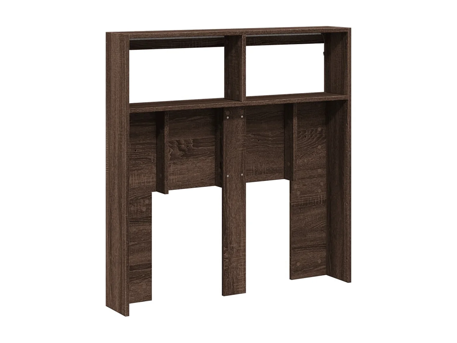 Armoire tête de lit avec LED chêne marron 100x17x102