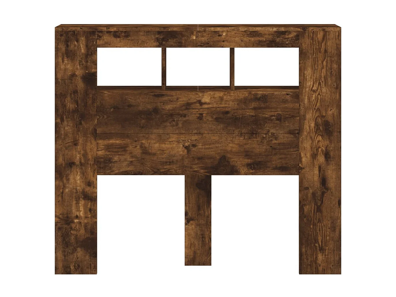 Tête de lit à LED chêne fumé 120x18,5x103,5 bois d'ingénierie