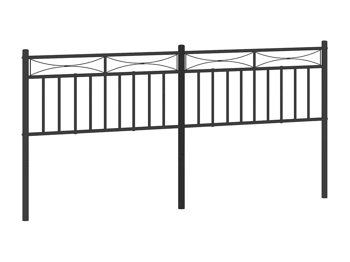 Tête de lit métal noir 200cm
