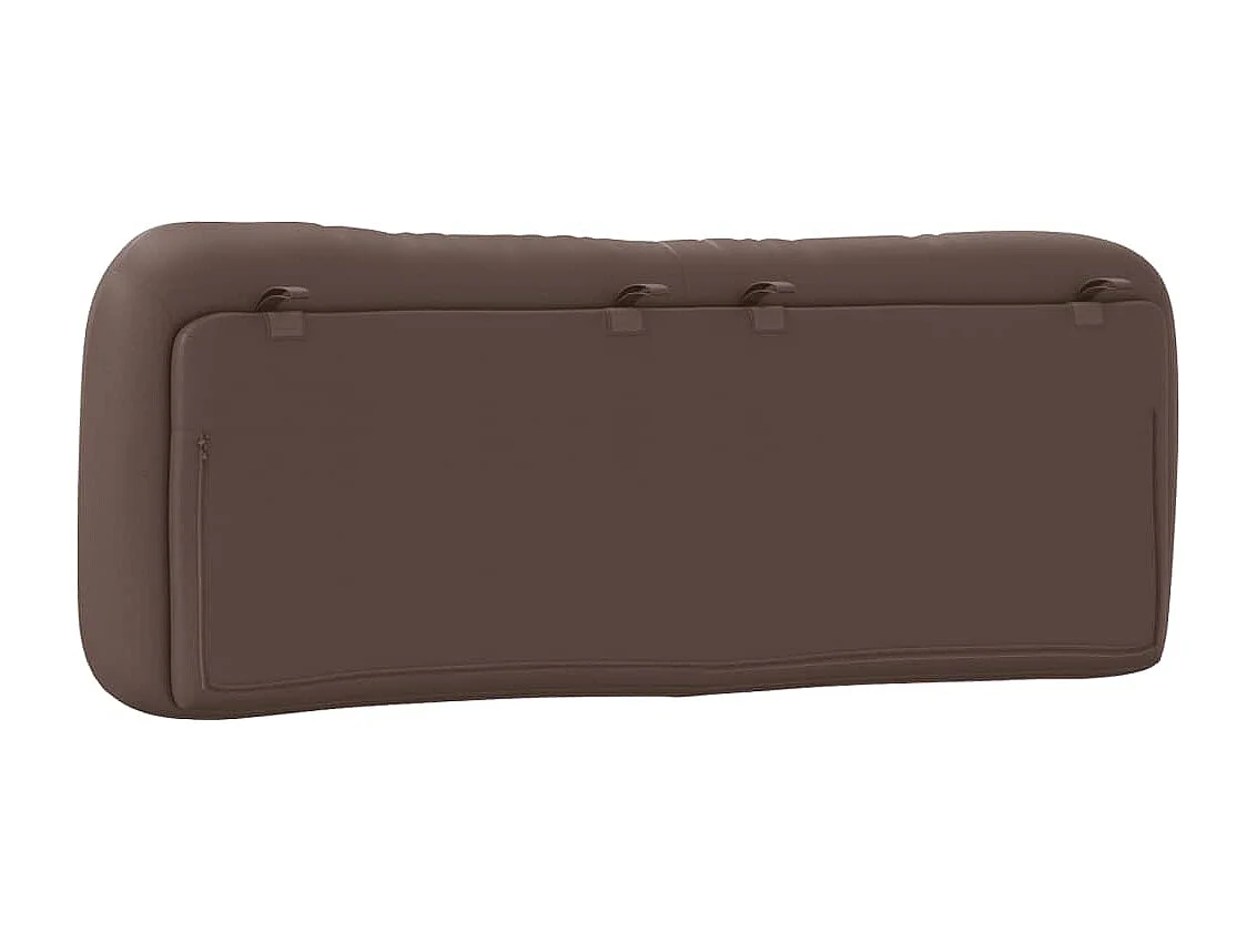 Coussin de tête de lit marron 120cm similicuir