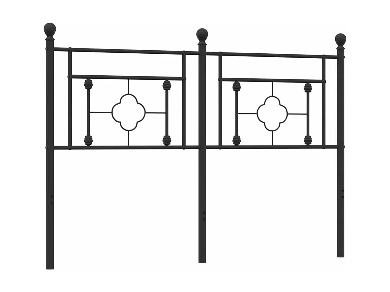 Tête de lit métal noir 140cm