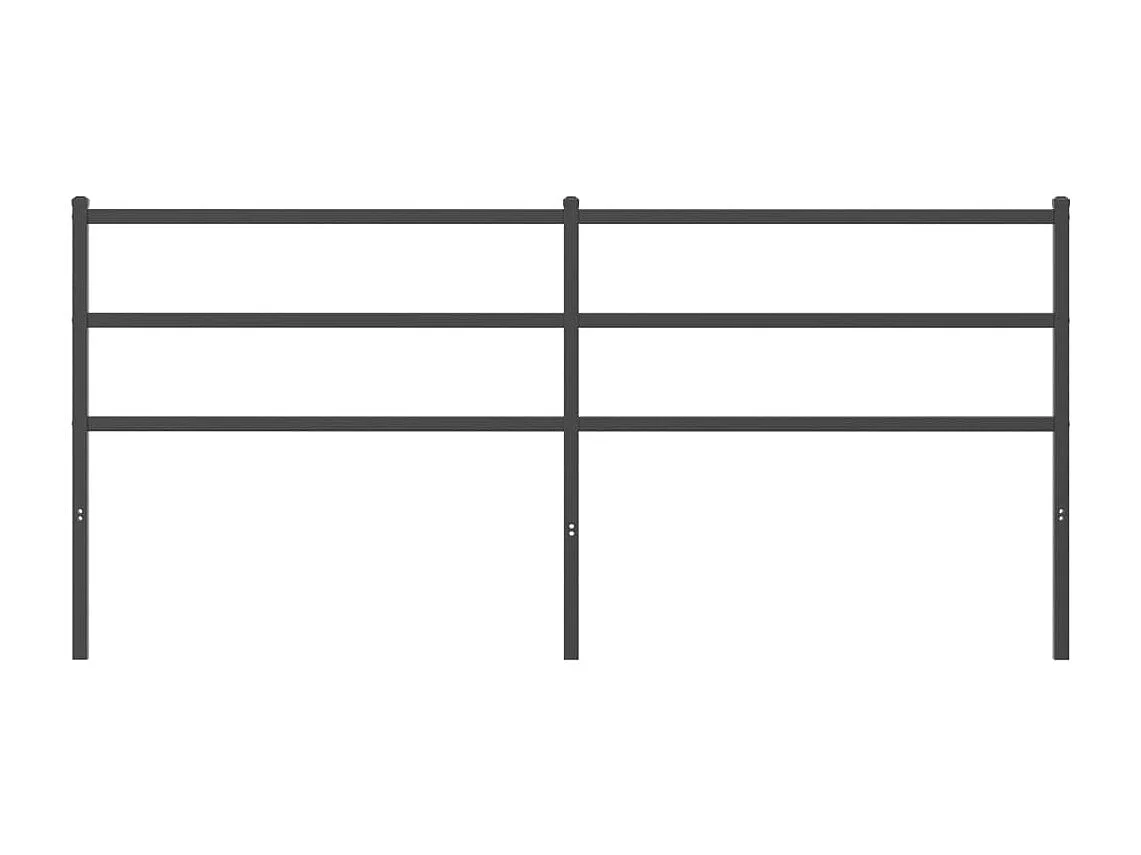 Tête de lit métal noir 200cm