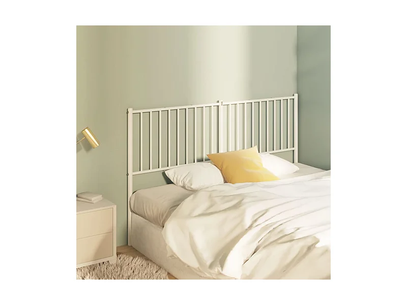 Tête de lit métal blanc 160cm