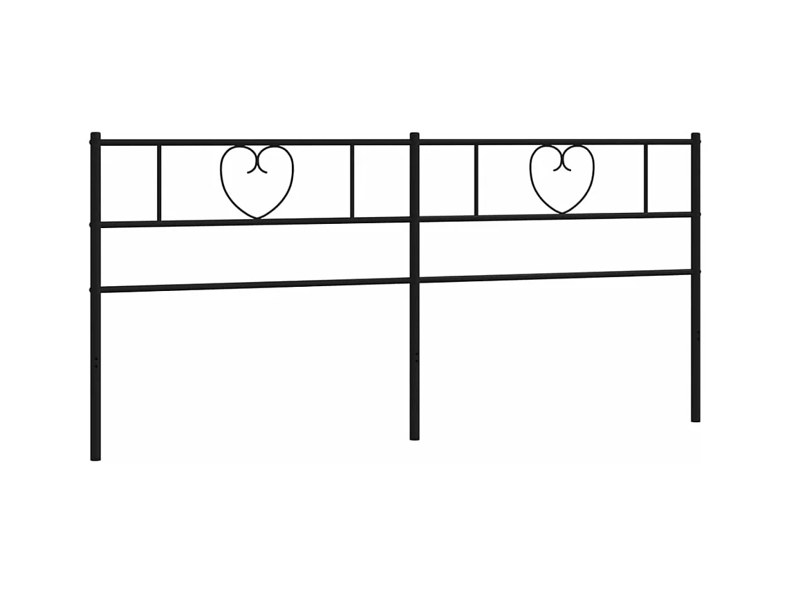 Tête de lit métal noir 193cm