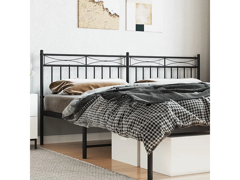 Tête de lit métal noir 193cm