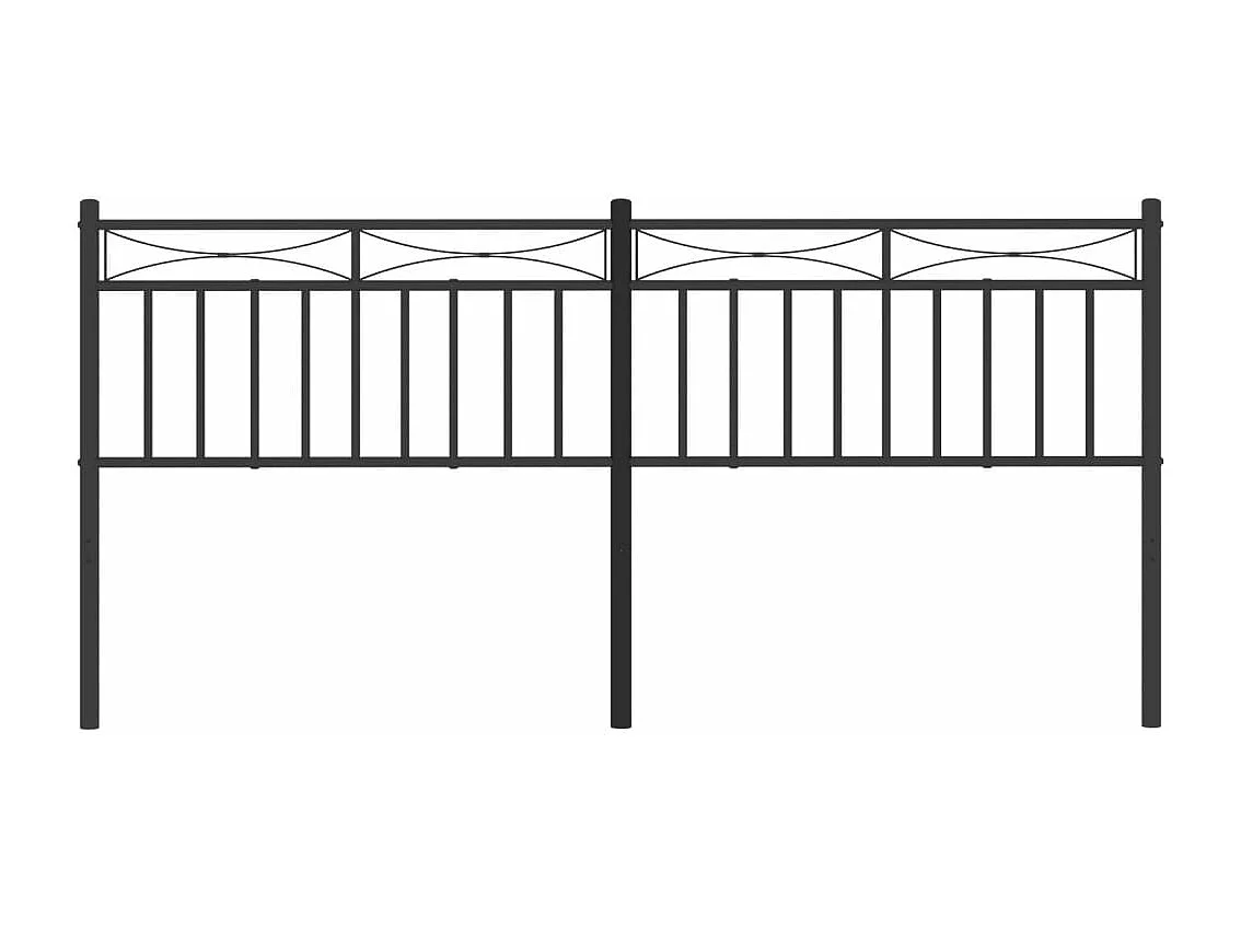 Tête de lit métal noir 193cm