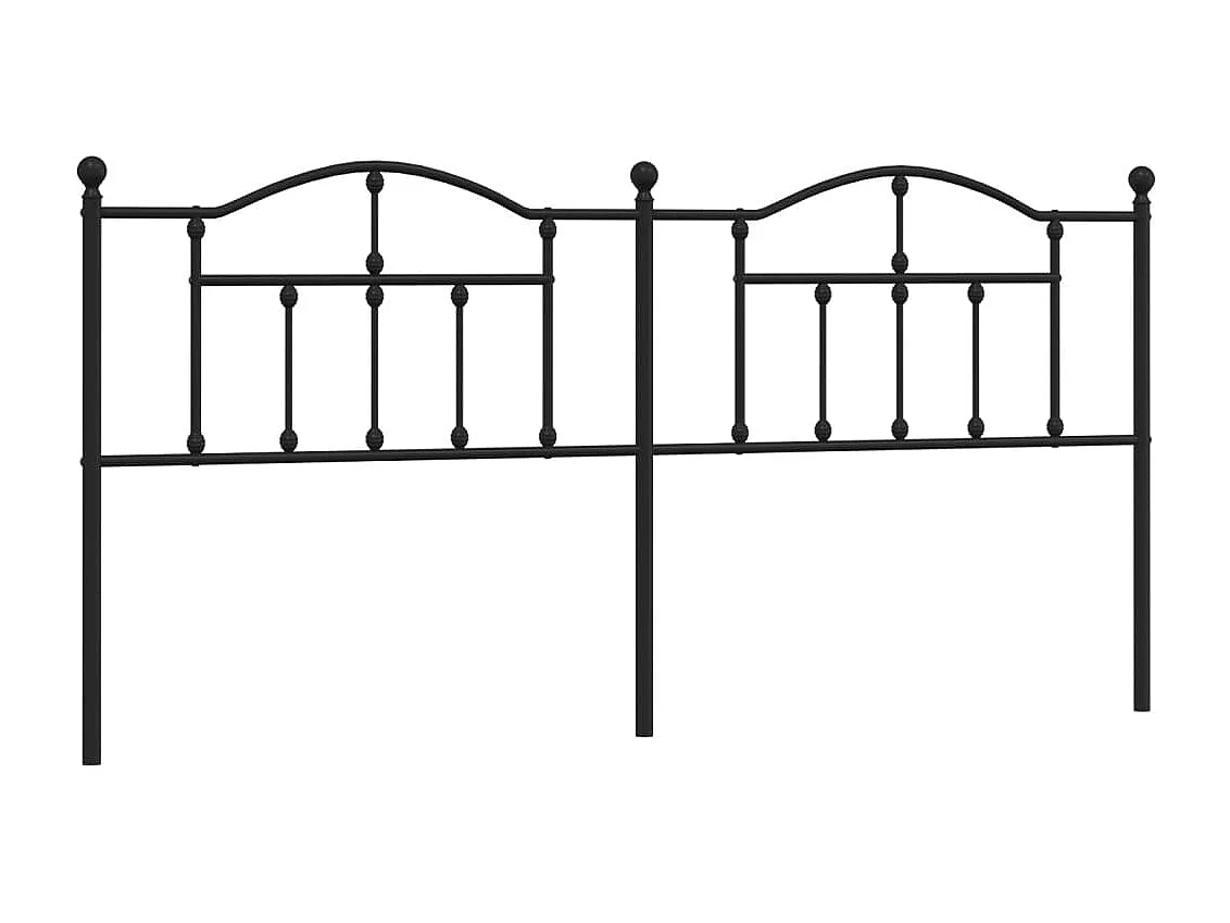 Tête de lit métal noir 193cm