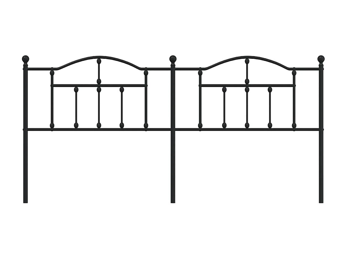 Tête de lit métal noir 193cm