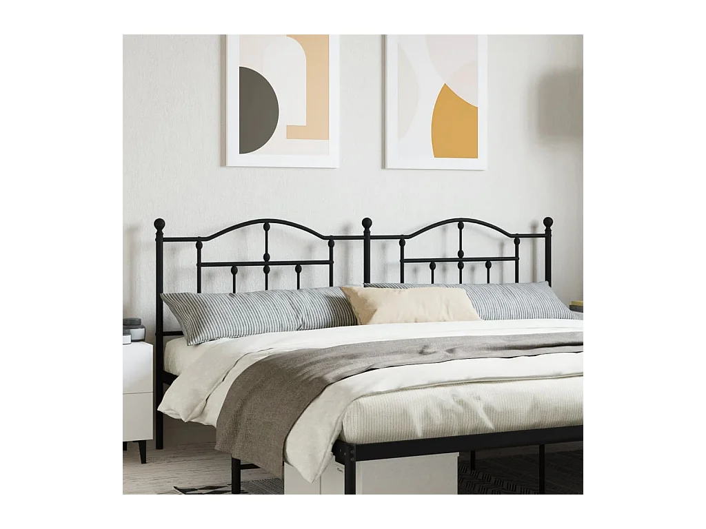 Tête de lit métal noir 193cm