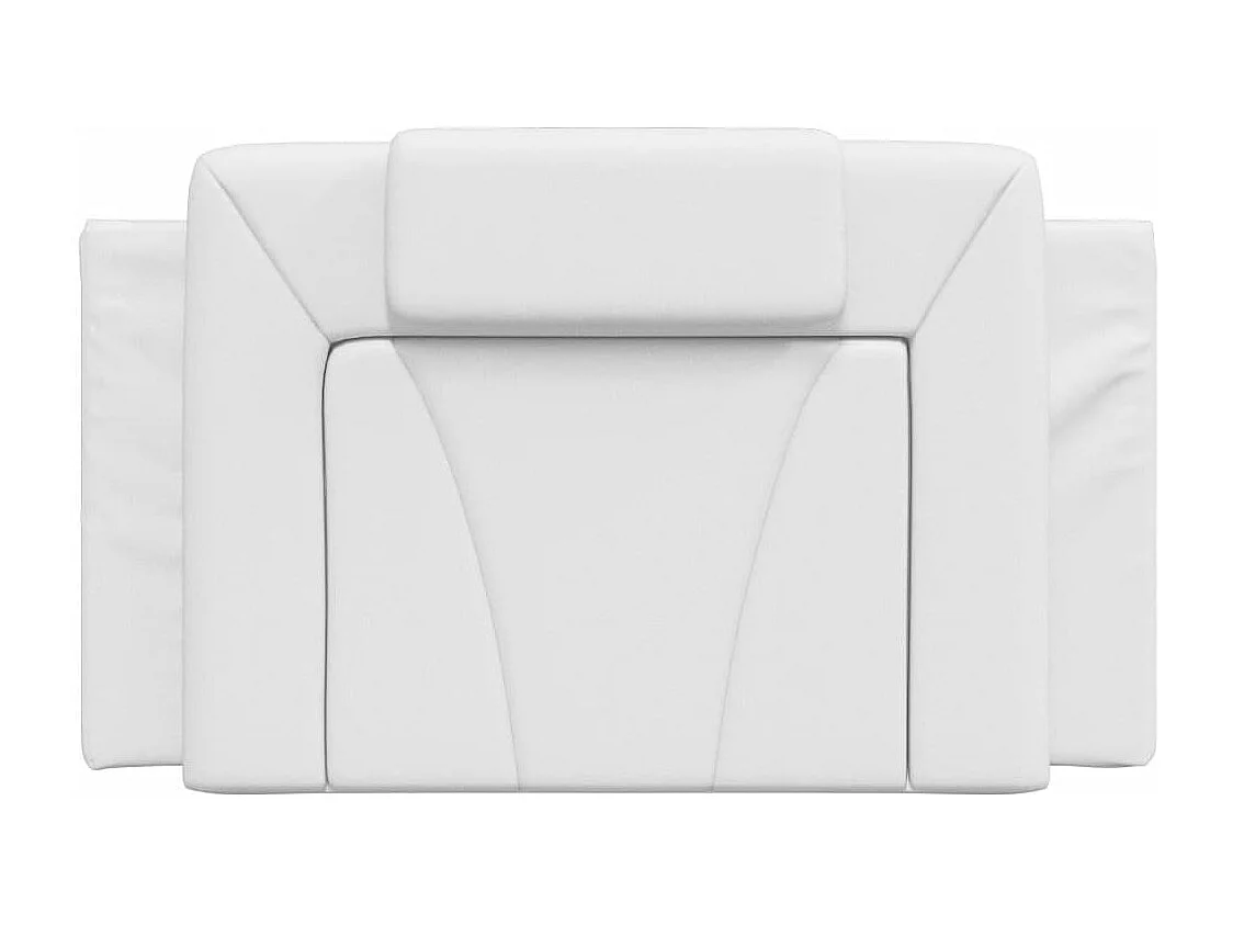 Coussin de tête de lit blanc 80cm similicuir