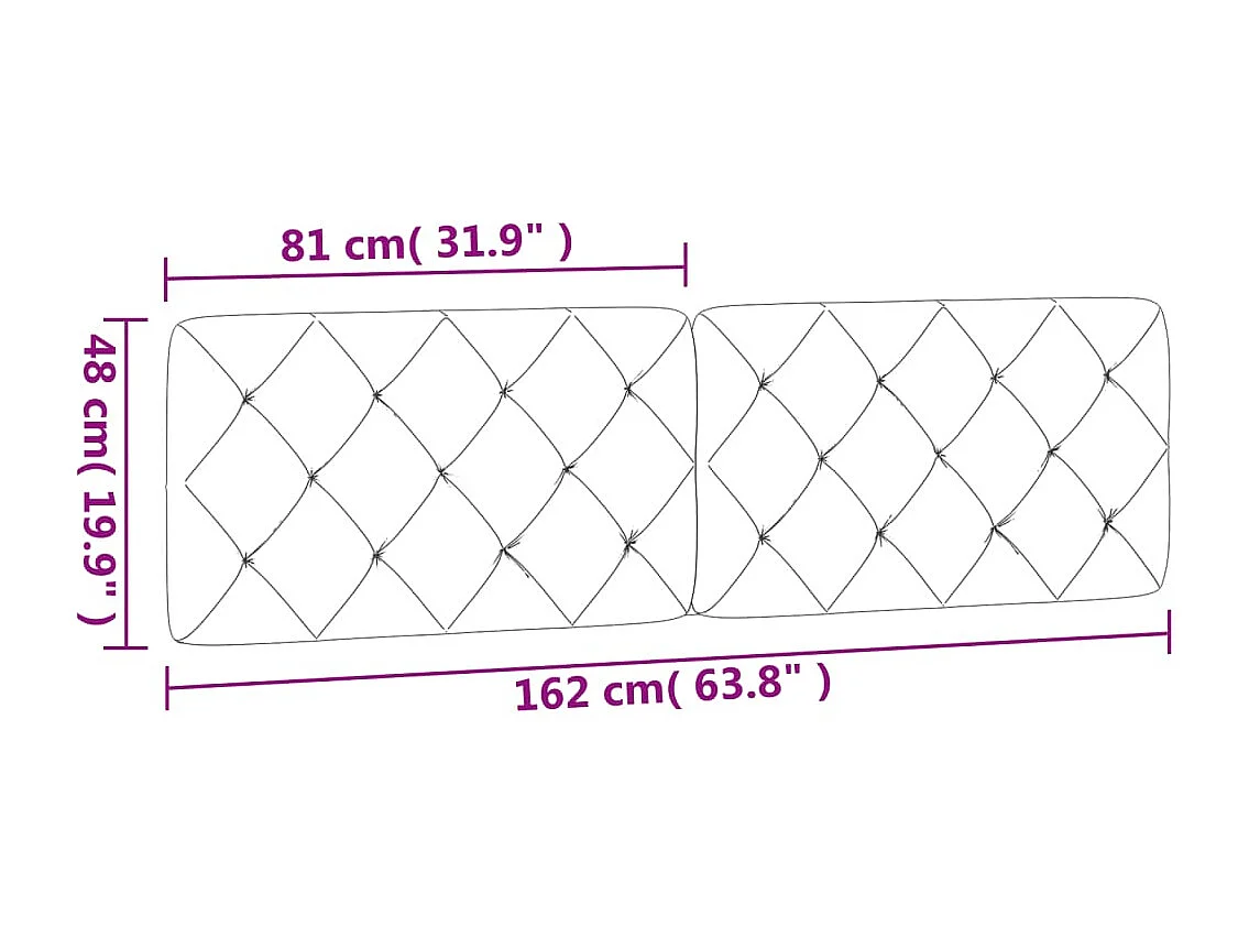 Coussin de tête de lit gris clair 160cm velours