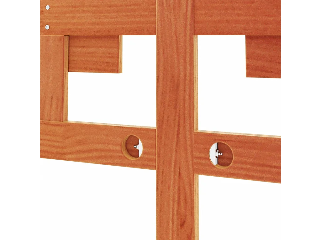 Tête de lit marron 135cm bois massif de pin