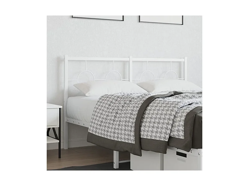 Tête de lit métal blanc 135cm