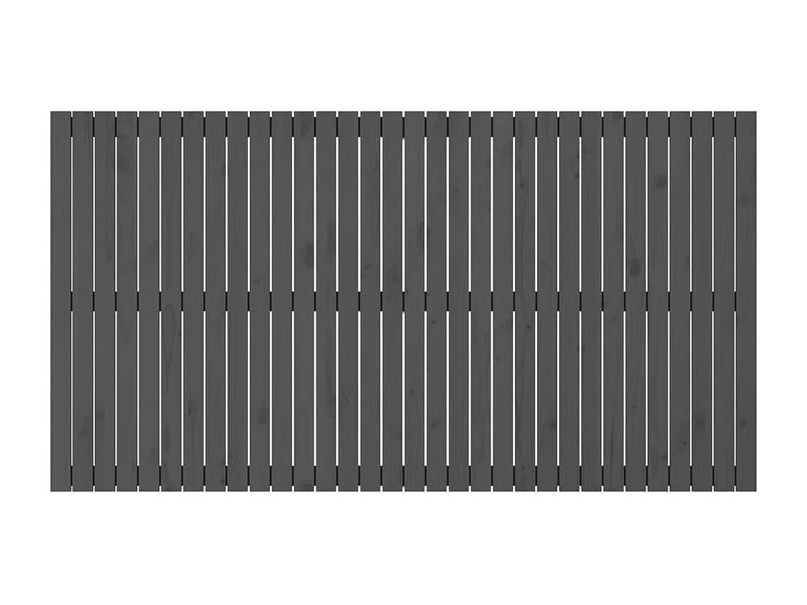 Tête de lit murale Gris 204x3x110 Bois massif de pin