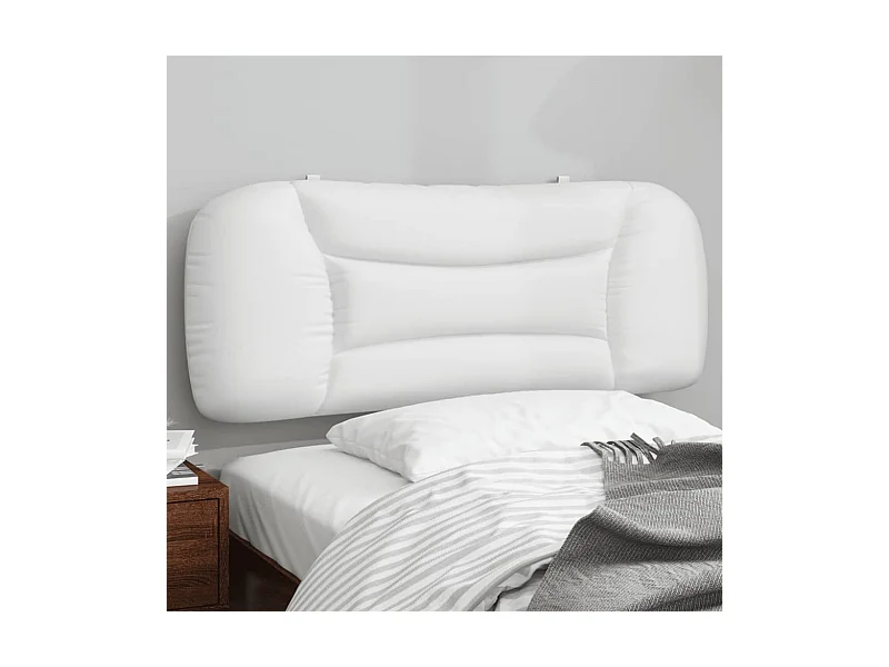 Coussin de tête de lit blanc 100cm similicuir