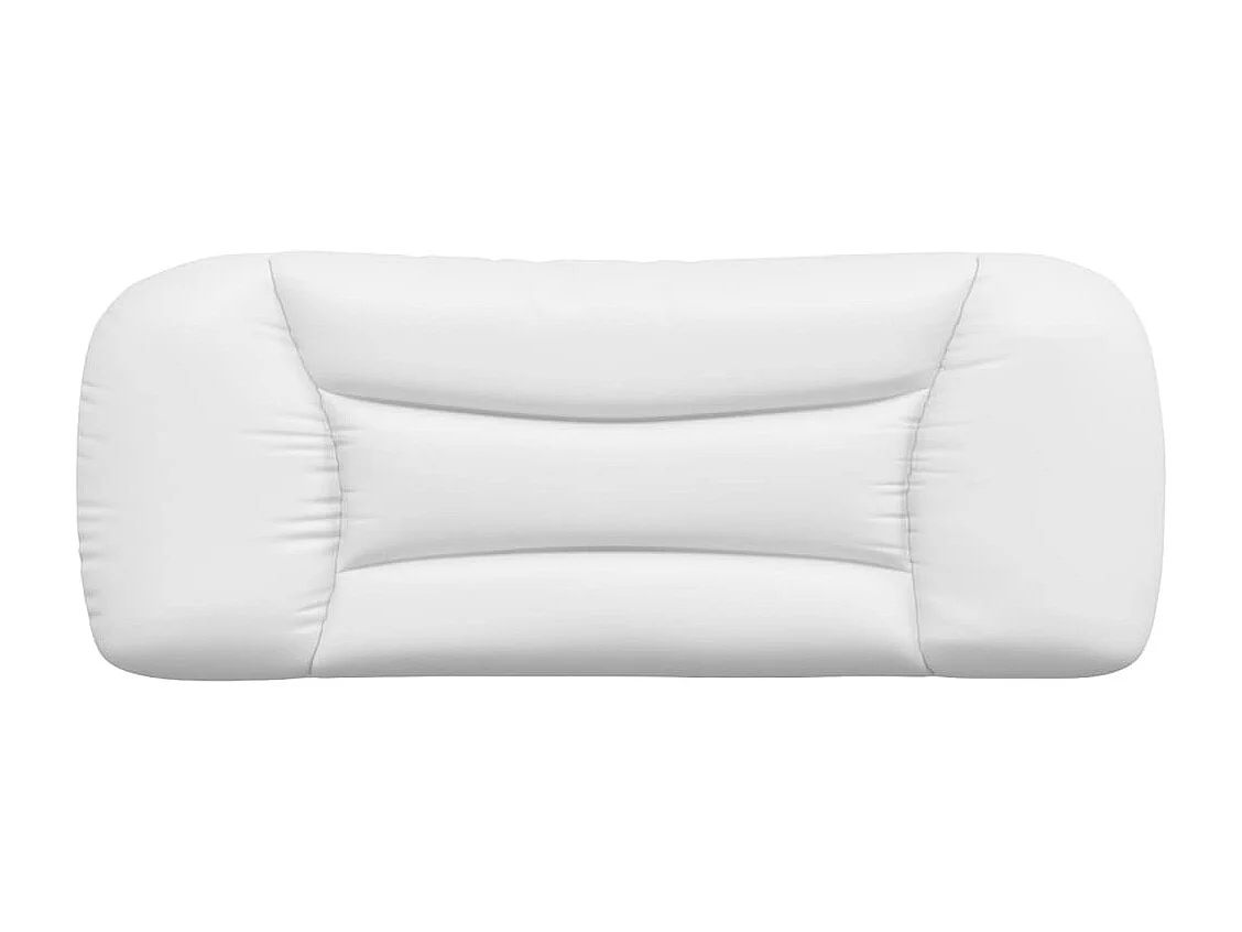 Coussin de tête de lit blanc 100cm similicuir