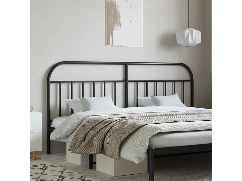 Tête de lit métal noir 193cm