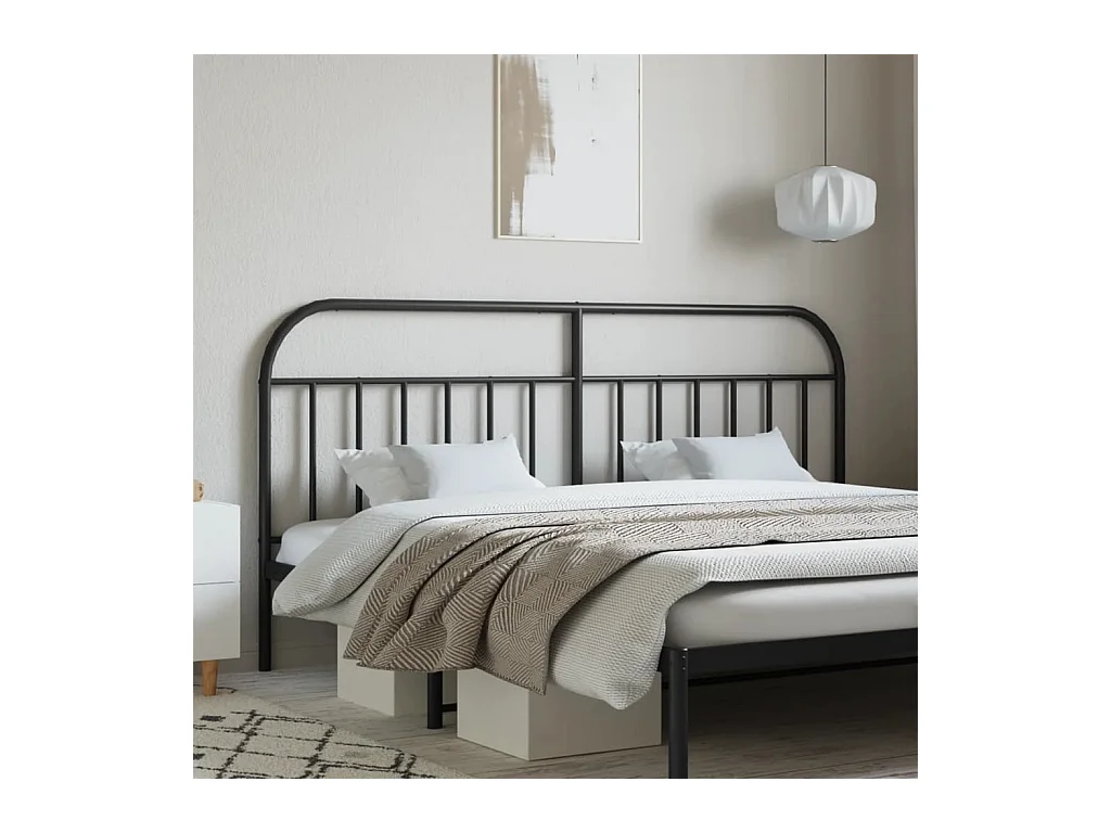 Tête de lit métal noir 193cm